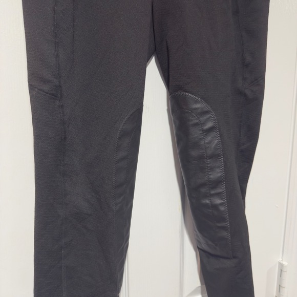 Kerrits Fleece Lite II Knee Patch Riding Tights Womens Large Black Equestrian - Picture 4 of 10